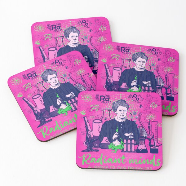 Item preview, Maria Skłodowska-Curie in green and pink; Radiant minds designed and sold by Drawmecute.