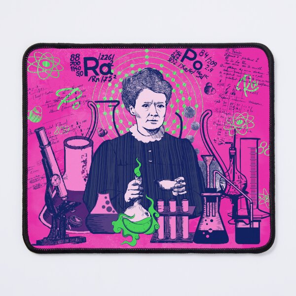 Item preview, Maria Skłodowska-Curie in green and pink; Radiant minds designed and sold by Drawmecute.