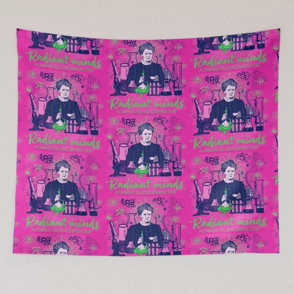 Item preview, Maria Skłodowska-Curie in green and pink; Radiant minds designed and sold by Drawmecute.