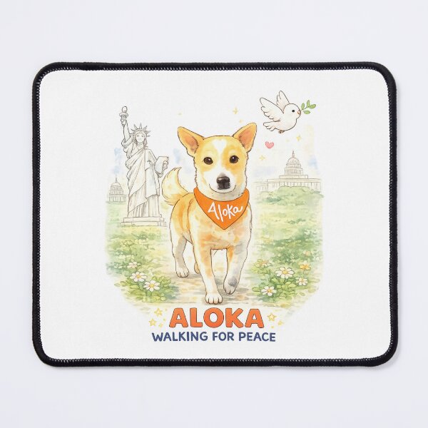 Item preview, Aloka Walking for Peace – Watercolor Dog for Kindness & Harmony designed and sold by ThaiArtShop.