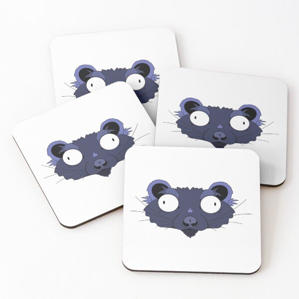 Item preview, Wide-Eyed Binturong Face – Cute Funny Cartoon Binturong Sticker designed and sold by DanWils.