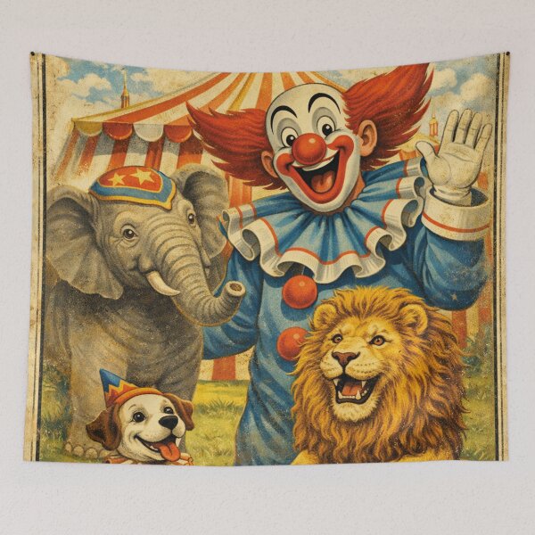 Item preview, Bozo the Clown – Nostalgic Circus Adventure Design designed and sold by Mauswohn.