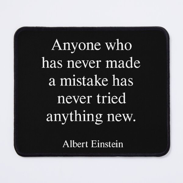 Item preview, Never Tried Anything New – Albert Einstein Quote Minimalist Design (White Font) designed and sold by TshirtsLabs.