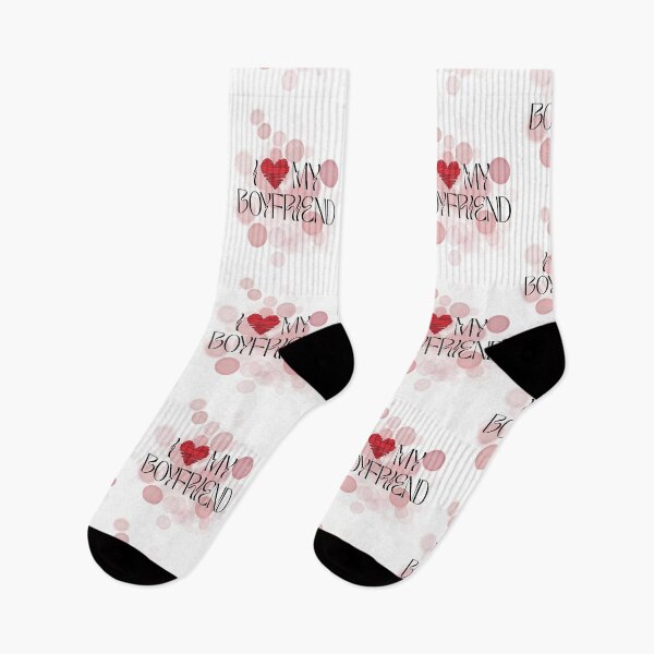 Item preview, I Love My Boyfriend – Love Quote Illustration designed and sold by iamKRUK.