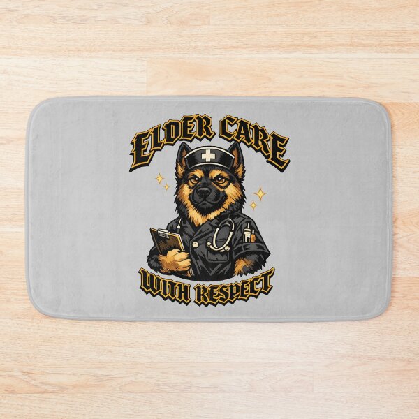 Item preview, Elder Care With Respect – Geriatric Nurse Dog Illustration designed and sold by ClinicalHubs.