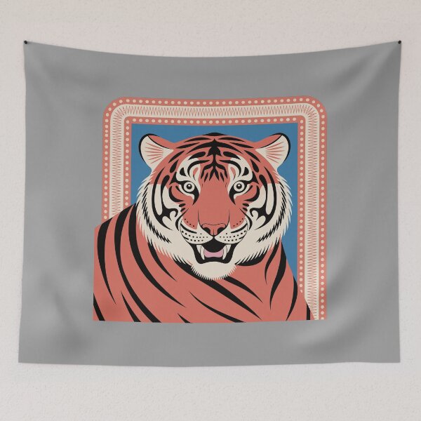 Item preview, Vintage Tiger Spirit – Retro Tiger Head | Bold Wildlife Art designed and sold by paulo silveira.