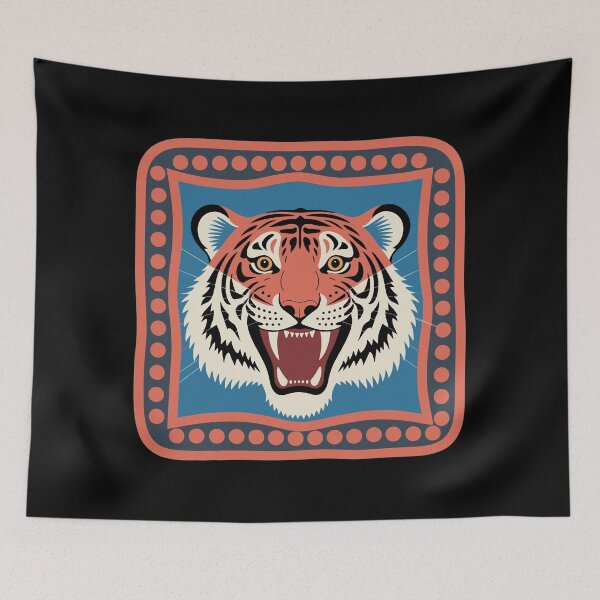 Item preview, Vintage Tiger Roar – Stylish Retro Tiger Head | Bold Screen-Print Art designed and sold by paulo silveira.