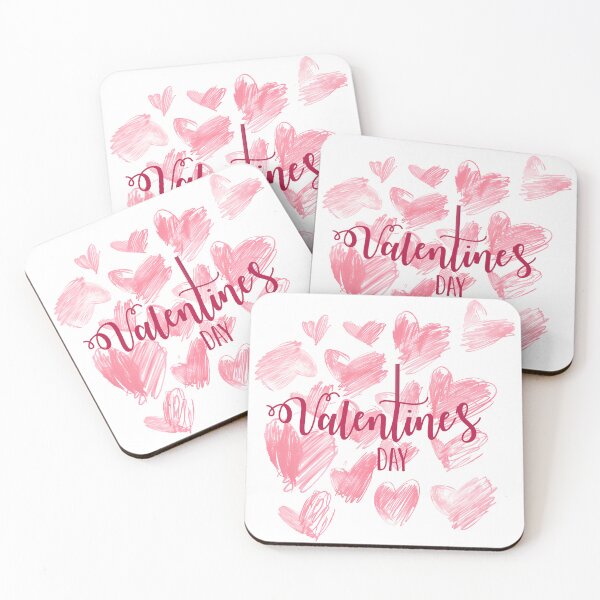 Item preview, Pink Brush Stroke Hearts Valentines Day - Soft Romantic Doodle Heart Scatter Art Print designed and sold by DesignArtist.ia.