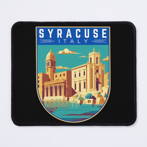 Item preview, Syracuse in Sicily, Italy, Vintage Travel Art Badge designed and sold by MaateoDesign.