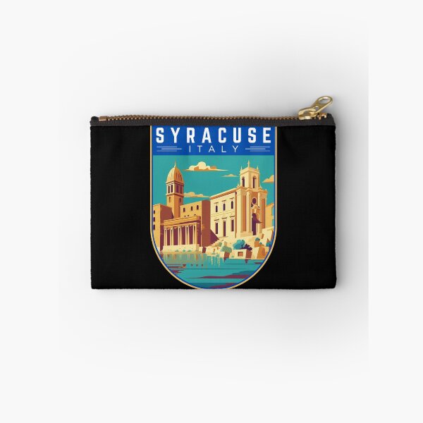 Item preview, Syracuse in Sicily, Italy, Vintage Travel Art Badge designed and sold by MaateoDesign.