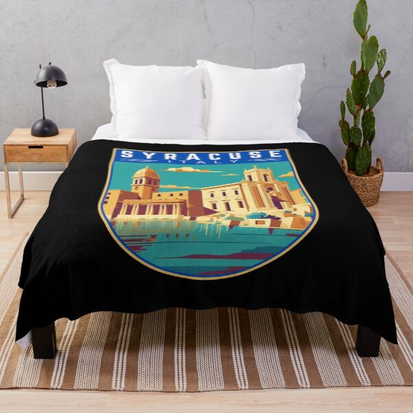 Item preview, Syracuse in Sicily, Italy, Vintage Travel Art Badge designed and sold by MaateoDesign.