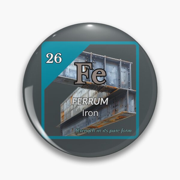 Item preview, Iron Element Poster – Ferrum Periodic Table Industrial Science Art designed and sold by TestudoDesign.