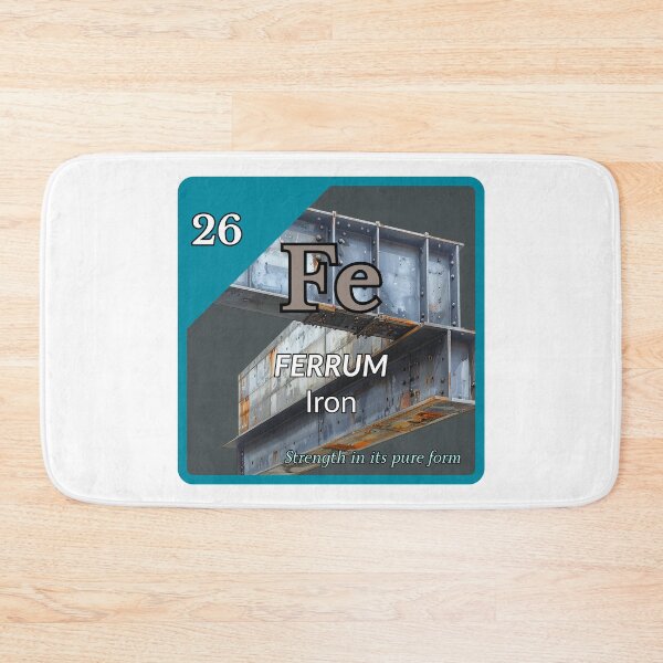 Item preview, Iron Element Poster – Ferrum Periodic Table Industrial Science Art designed and sold by TestudoDesign.