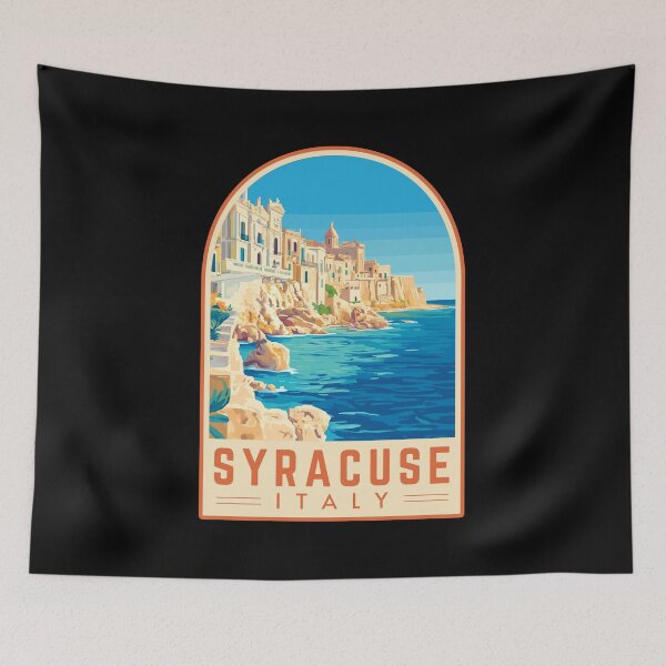 Item preview, Syracuse in Sicily, Italy Vintage Travel Art Emblem designed and sold by MaateoDesign.