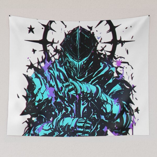 Item preview, Neon Void Knight with Glowing Sword | Dark Fantasy Cyberpunk Art designed and sold by Dyan4.