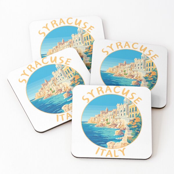 Item preview, Syracuse in Sicily, Italy Retro Travel Art Circle Emblem designed and sold by MaateoDesign.