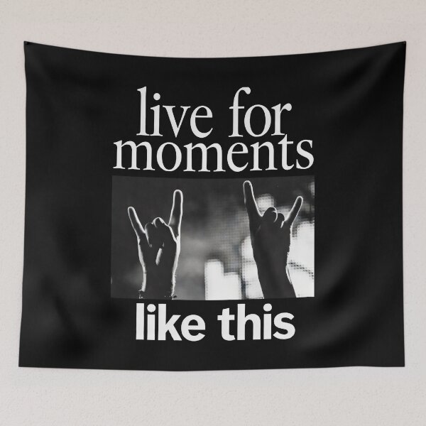 Item preview, Live For Moments Like This Rock Music Concert Horns Gesture Art designed and sold by SplashTastic.