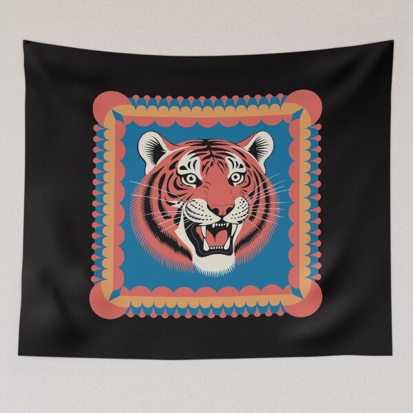 Item preview, Circus Tiger Roar – Vintage Big Cat Graphic T-Shirt | Retro Carnival Art designed and sold by paulo silveira.