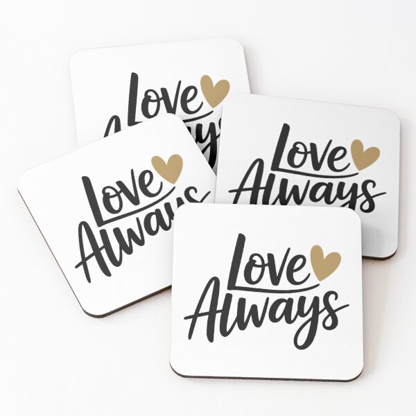 Item preview, Love Always - Minimalist Script Typography with Gold Heart designed and sold by Frame of Mind .