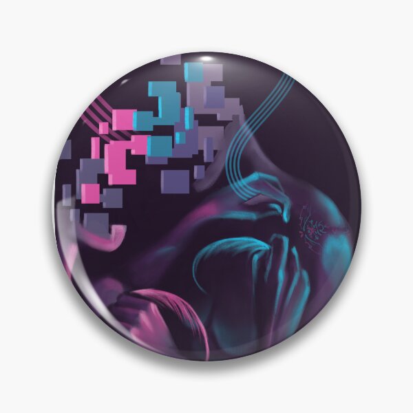 Item preview, Neon Couple Art Print Purple & Blue Romantic Illustration designed and sold by he-art-beats.
