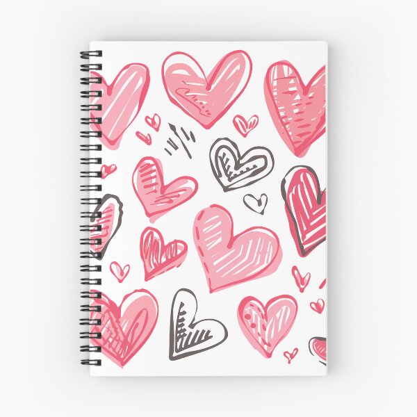 Item preview, Pink Doodle Hearts Valentines Day - Cute Textured Hand-Drawn Love Hearts Scatter Art Print designed and sold by DesignArtist.ia.