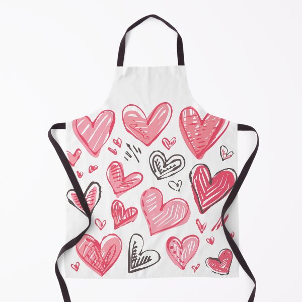 Item preview, Pink Doodle Hearts Valentines Day - Cute Textured Hand-Drawn Love Hearts Scatter Art Print designed and sold by DesignArtist.ia.