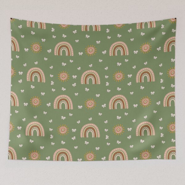 Item preview, Boho Sunshine Rainbows Pattern – Cute Whimsical Nature Design designed and sold by ArtiFize Store.