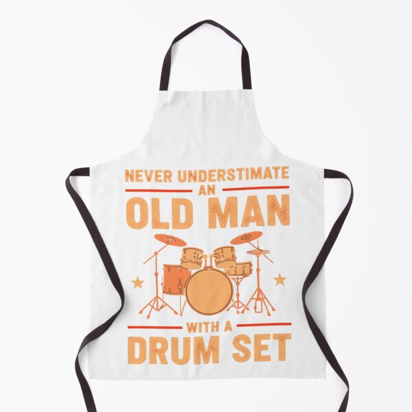 Item preview, Funny Old Man Drummer Saying Drum Set Percussion Music designed and sold by GridText.