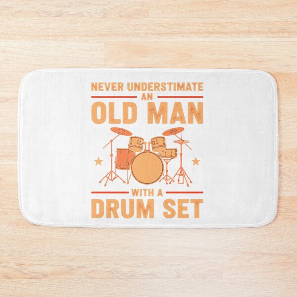 Item preview, Funny Old Man Drummer Saying Drum Set Percussion Music designed and sold by GridText.