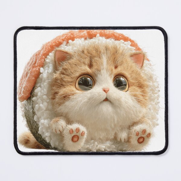 Item preview, Kawaii Sushi Roll Cat Illustration designed and sold by Beachy Beasts.