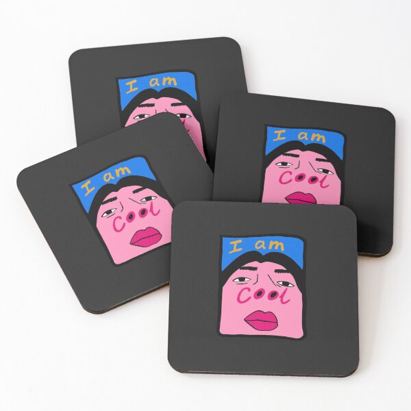 Item preview, I Am Cool Funny Pink Face - Ironic Aesthetic Streetwear Graphic Art designed and sold by Wonder Pixel Studio.