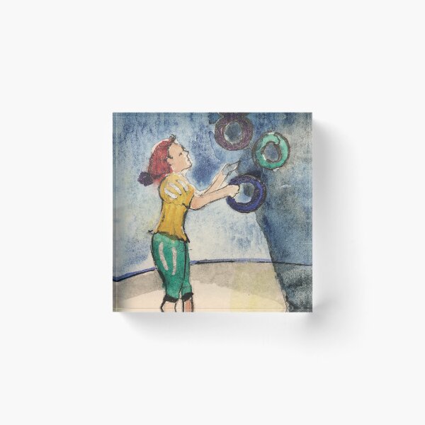 Item preview, Circus juggler hand drawn in pen and watercolour designed and sold by Sheridanlongdog.