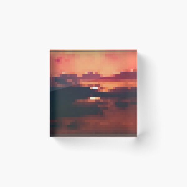 Item preview, Pixelated Bold Red Sunset designed and sold by Potato Quality Prints.