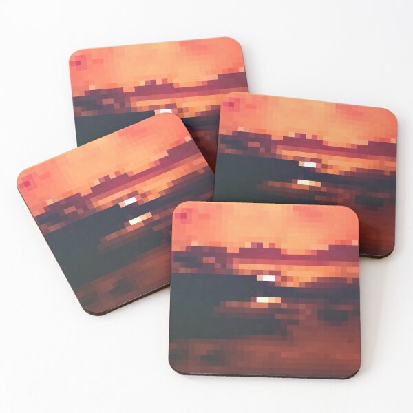Item preview, Pixelated Bold Red Sunset designed and sold by Potato Quality Prints.