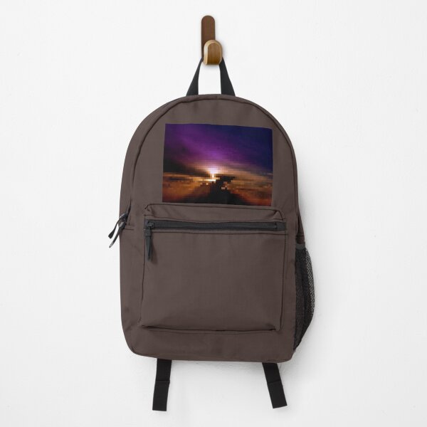 Item preview, Pixelated Colorful Sunset Silhouette designed and sold by Potato Quality Prints.