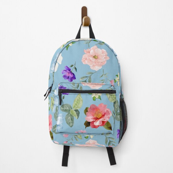 Item preview, Elegant Watercolor Floral Seamless Pattern on Soft Blue Background designed and sold by ArtiFize Store.