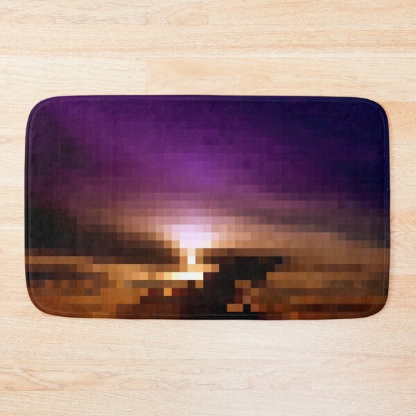 Item preview, Pixelated Colorful Sunset Silhouette designed and sold by Potato Quality Prints.