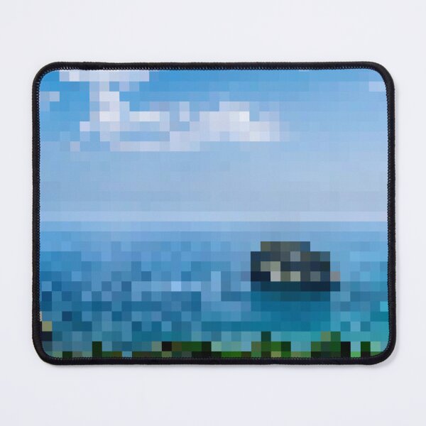 Item preview, Pixelated Coastline Island Scene designed and sold by Potato Quality Prints.