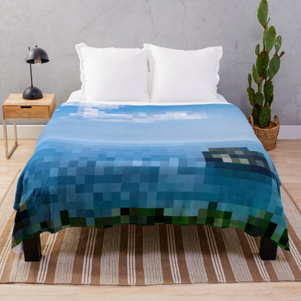 Item preview, Pixelated Coastline Island Scene designed and sold by Potato Quality Prints.
