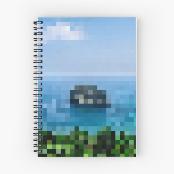Item preview, Pixelated Coastline Island Scene designed and sold by Potato Quality Prints.
