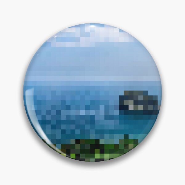 Item preview, Pixelated Coastline Island Scene designed and sold by Potato Quality Prints.