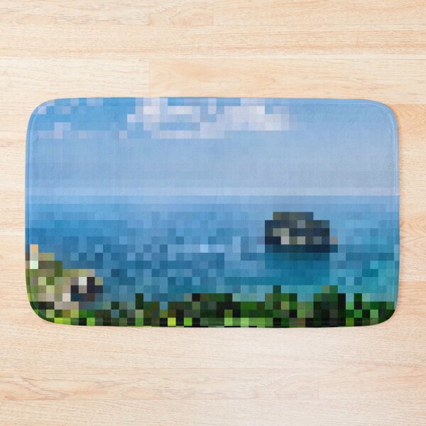 Item preview, Pixelated Coastline Island Scene designed and sold by Potato Quality Prints.