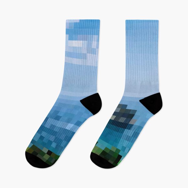 Item preview, Pixelated Coastline Island Scene designed and sold by Potato Quality Prints.