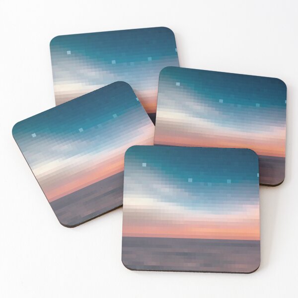 Item preview, Pixelated Calm Ocean Night Sky designed and sold by Potato Quality Prints.