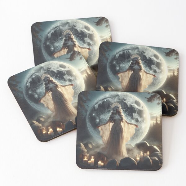 Item preview, Moon Goddess Ascendant – Mystical Lunar Fantasy Art designed and sold by Sybille-Yates.