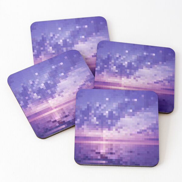 Item preview, Pixelated Purple Ocean Sunset designed and sold by Potato Quality Prints.