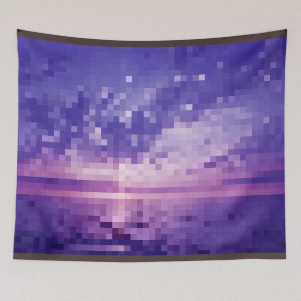 Item preview, Pixelated Purple Ocean Sunset designed and sold by Potato Quality Prints.