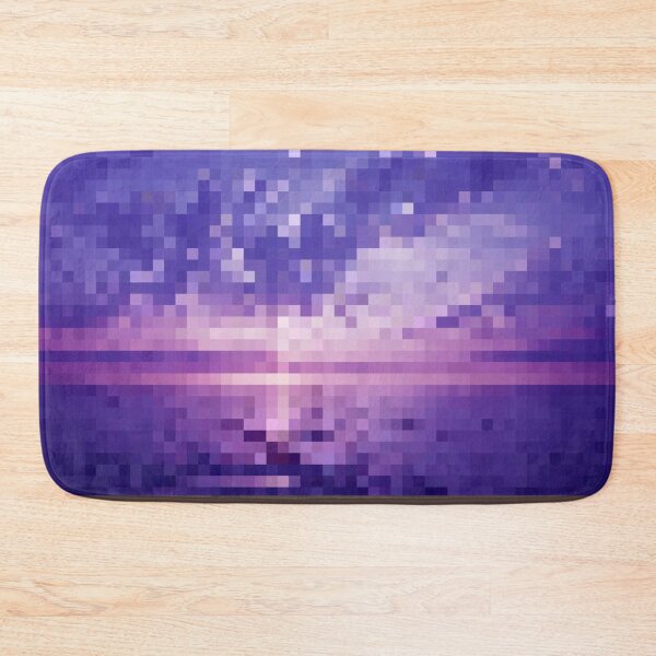 Item preview, Pixelated Purple Ocean Sunset designed and sold by Potato Quality Prints.
