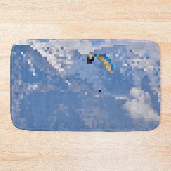 Item preview, Pixelated Paraglider & Snowy Mountain Scene designed and sold by Potato Quality Prints.