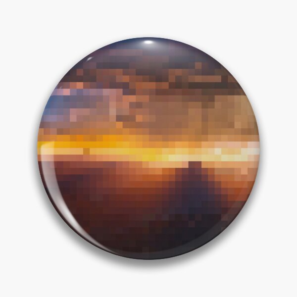 Item preview, Pixelated Mountainous Sunrise Scene designed and sold by Potato Quality Prints.